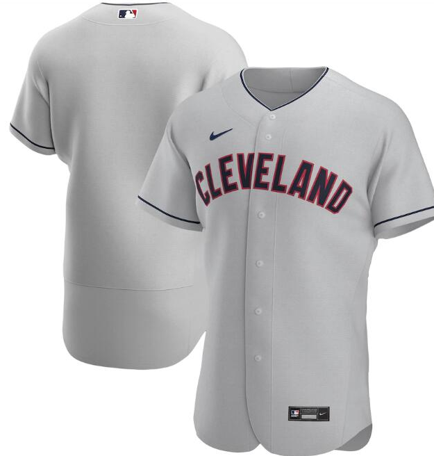Men's Cleveland Indians Blank Grey Flex Base Stitched Jersey